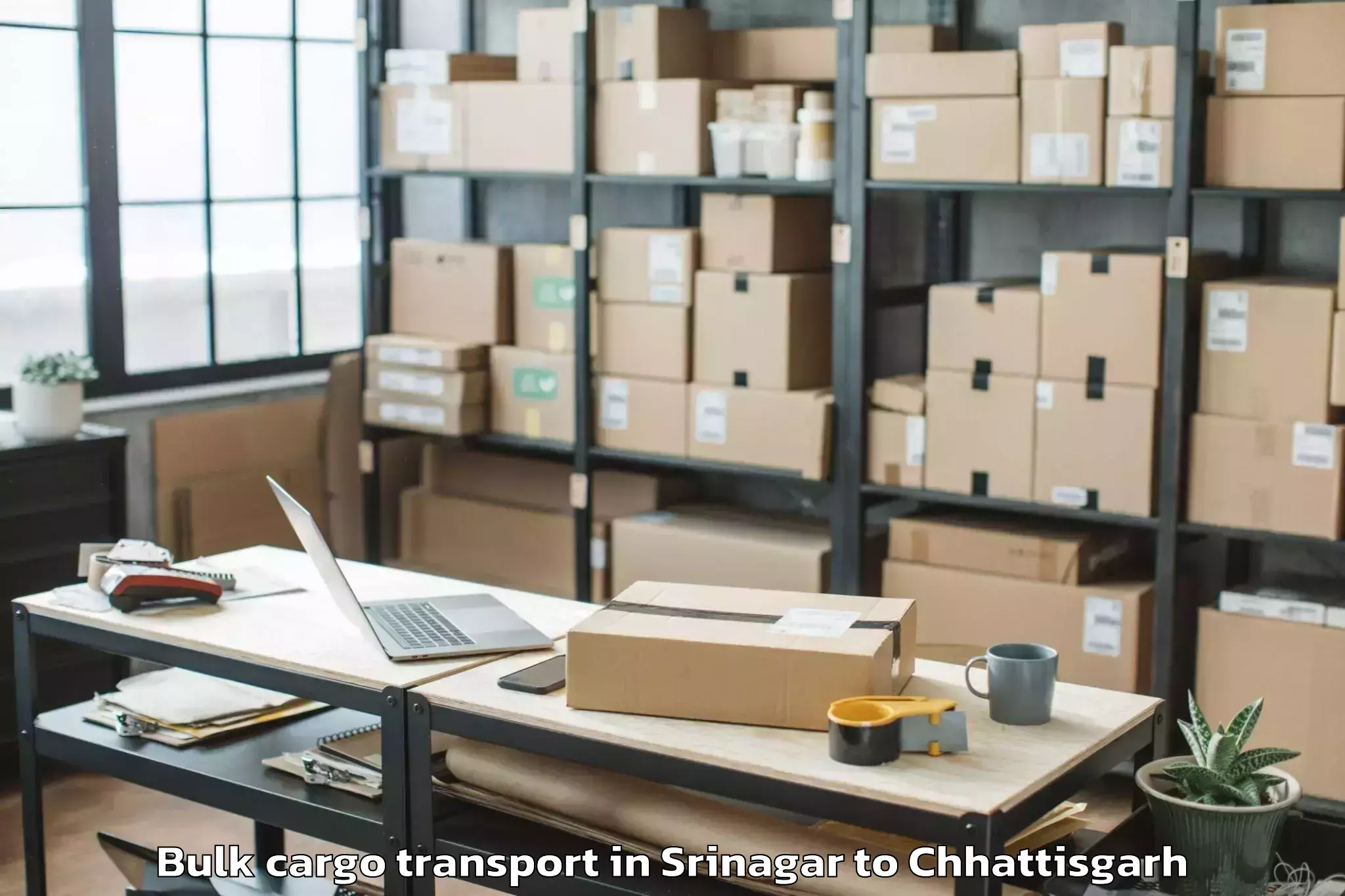 Srinagar to Kunkuri Bulk Cargo Transport Booking